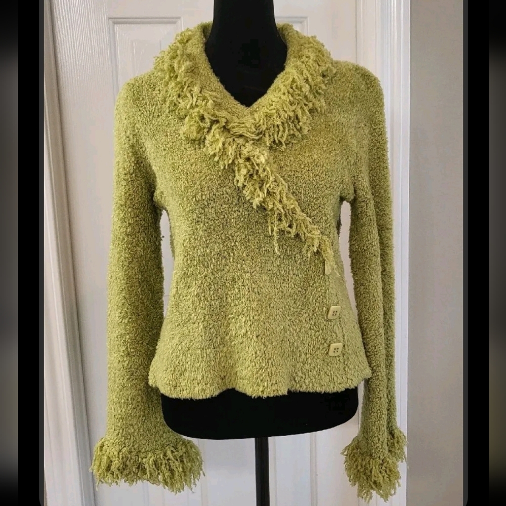 J. Marco Ultra Soft Lime Green Sweater - Size S